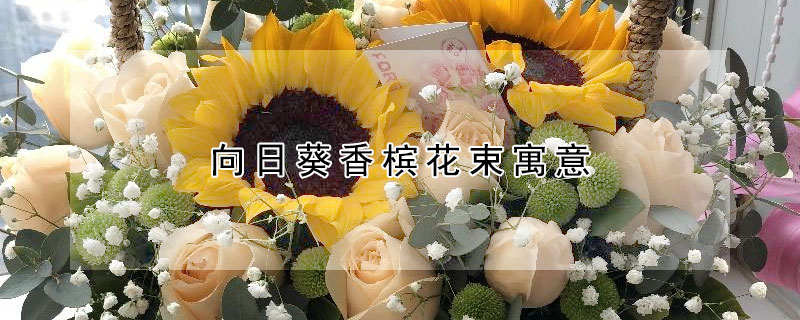 向日葵香槟花束寓意